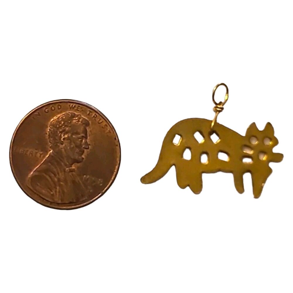 250+ piece Gold Tone Brass Cat Charms Kitten Bulk Dangle Charm 7oz